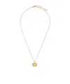 Valentino Brass And Enamel Ovalette Necklace In Gold