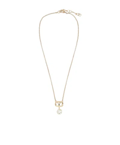 Valentino Garavani Pendant Necklace In Yellow