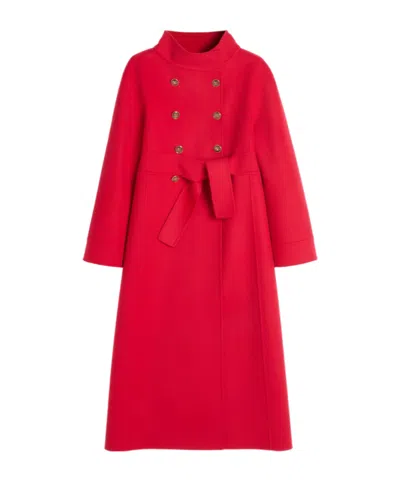 VALENTINO VALENTINO DOUBLE-BREASTED HIGH NECK COAT