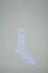 Valentino Perforated Cotton Socks With V-logo In White