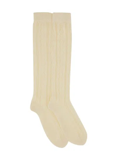 VALENTINO VALENTINO PERFORATED COTTON SOCKS WITH VLOGO