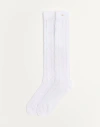 Valentino White Cotton Socks With Vlogo Signature And Crochet Knit Texture In Ivory