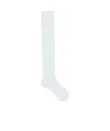 Valentino Perforated Cotton Stockings In White