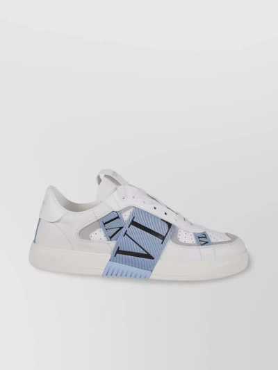 Valentino Garavani Perforated Low-top Sneakers With Rubber Sole In White