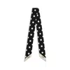 Valentino Slim Polka Dot Scarf With Contrast Edging