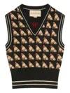 Valentino Wool Petit Charles Sweater Vest In Black