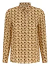 Valentino Garavani Petit Charles Print Shirt Shirt And Blouse White In Brown