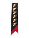 Valentino Animal Motif Rectangular Scarf With Contrast Border