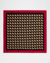 Valentino Garavani Petit Charles Silk Square Scarf In Black