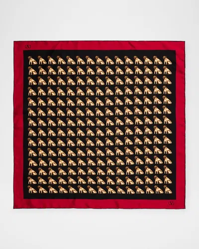 VALENTINO PETIT CHARLES SILK SCARF