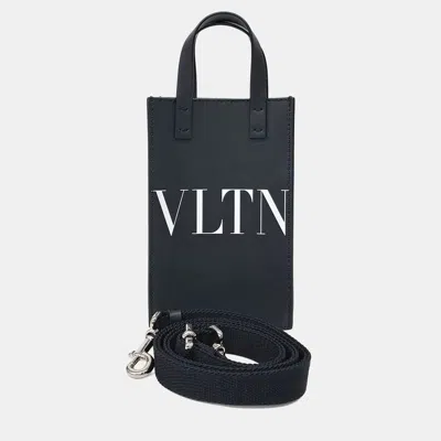 Pre-owned Valentino Garavani Phone Case Crossbody Bag In Black