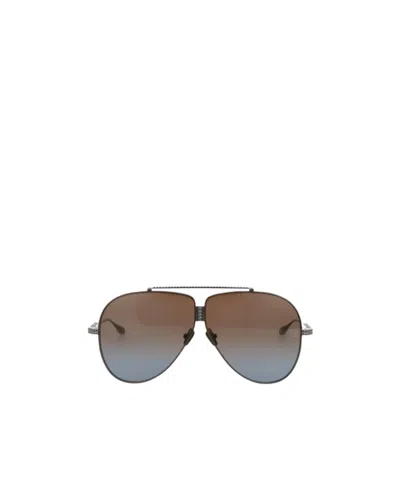 Valentino Pilot Riveted Sunglasses In Brown