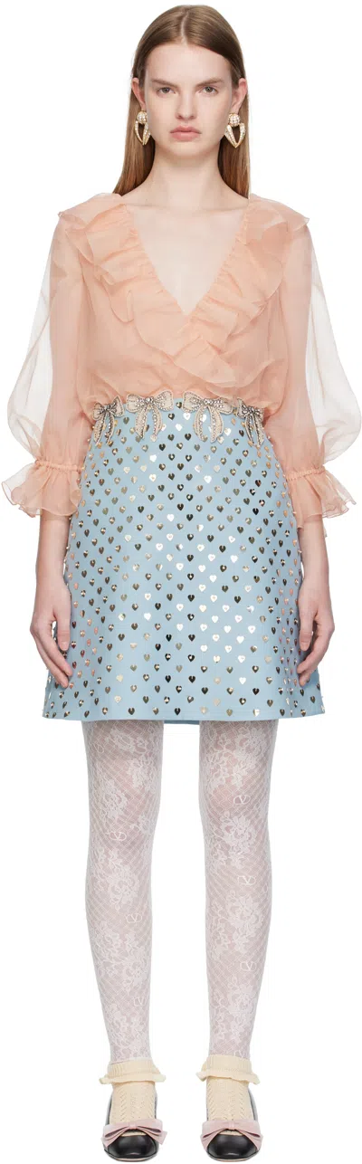 VALENTINO PINK & BLUE SEQUIN MINIDRESS