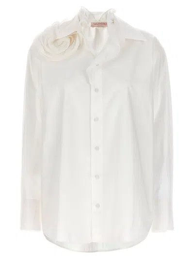 Valentino Pink Application Shirt Shirt, Blouse White