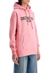 Valentino Pink Cotton Hoodie With Kangaroo Pocket In Pink