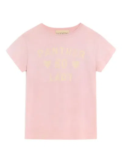 Valentino Pink Cotton T-shirt In Multi
