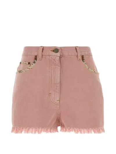 Valentino Pink Denim Shorts