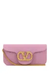 Valentino Garavani Textured Moire Clutch With Signature Logo