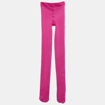 Pre-owned Valentino Pink Jersey Tights S