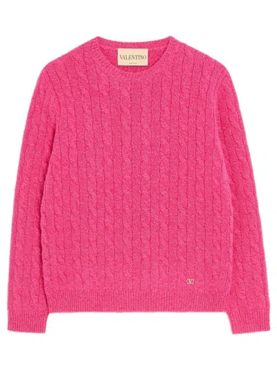 Valentino Pink Knitted Crew Neck Sweater