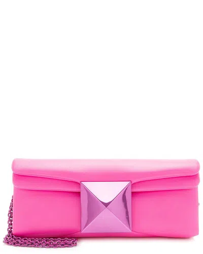 Valentino Garavani Valentino Pink Lambskin One Stud Clutch (authentic Pre-loved)