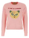Valentino Pink Le Chat De La Maison Sweatshirt In Pink