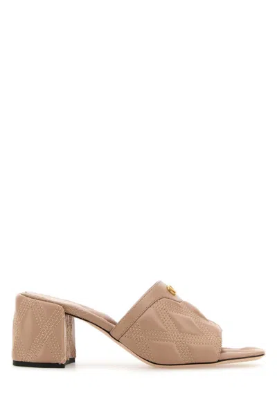 VALENTINO GARAVANI PINK LEATHER HEELS