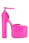 Valentino Garavani Woman Pumps Fuchsia Size 10 Soft Leather In Pink