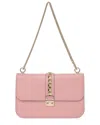 Valentino Pink Leather Medium Rockstud Glam Lock Flap Shoulder Bag (authentic  Pre-loved) In Pink
