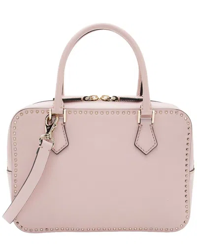 Pre-owned Valentino Garavani Valentino Pink Leather Micro Rockstud Satchel (authentic Pre-loved)