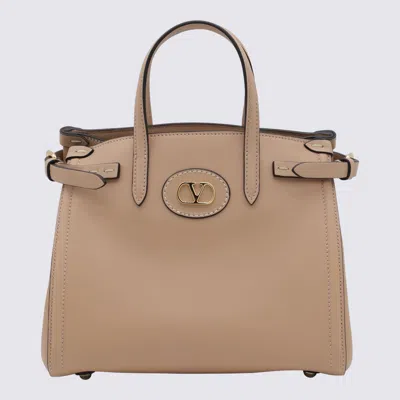 Valentino Garavani Pink Leather Small Antibes Totes