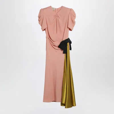 Valentino Garavani Pink Midi Dress With Maxi Bow