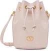 Valentino Pink Mini Drawstring Vlogo Signature Bag In 16q Rose Quartz