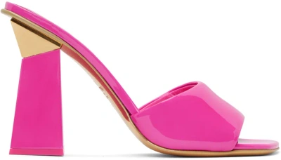 Valentino Garavani Pink One Stud Hyper Heeled Sandals In Uwt Pink Pp