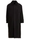 Valentino Pp Collection Reversible Long Coat In Black