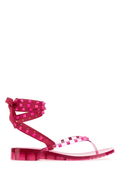 Valentino Garavani Rockstud Gladiator Sandals In Pink