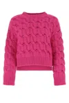 VALENTINO PINK PP WOOL BLEND OVERSIZE SWEATER