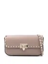 Valentino Women's Leather Rockstud Crossbody Bag In Pink