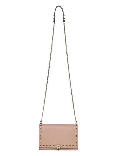 Valentino Garavani Pink Rockstud Mini Bag With Chain