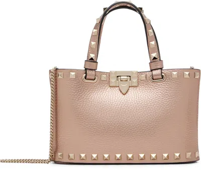 Valentino Garavani Pink Rockstud Mini Shopping Bag
