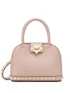Valentino Women's Small Leather Rockstud Handbag In Pink