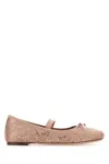 Valentino Crystal Toile Iconographe Satin Ballet Flats In Pink
