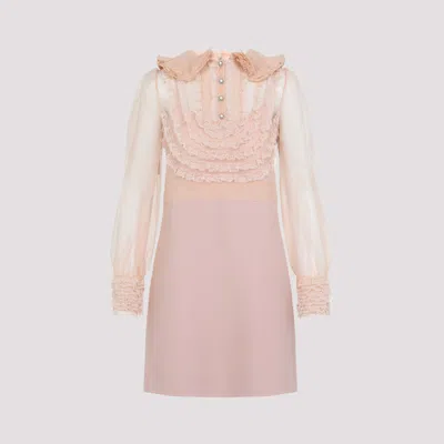 VALENTINO PINK SILK MINI DRESS
