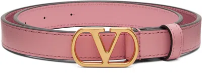 Valentino Garavani Pink Vlogo Signature Belt