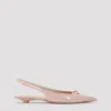 Valentino Vlogo The Bold Edition Pink Calf Leather Ballerinas In Nude & Neutrals