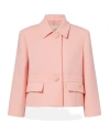 Valentino Pink Wool Jacket In Pink
