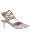 Valentino 65mm Rockstud Patent Leather Pumps In Pink