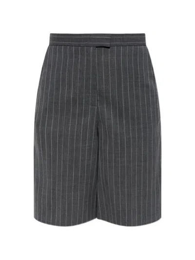 Valentino Pinstripe-pattern Shorts In Black