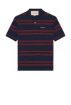 Valentino Striped Polo Shirt Regular Collar In Multi