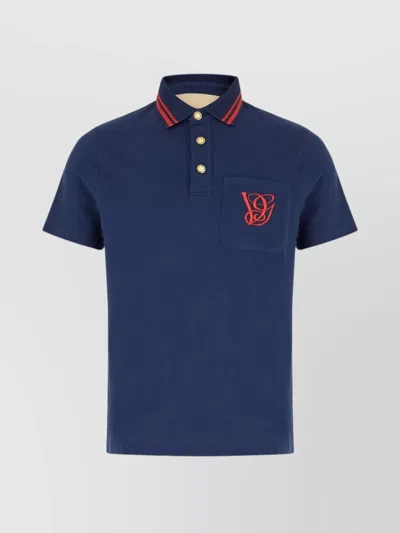 VALENTINO PIQUET POLO WITH SHORT SLEEVES